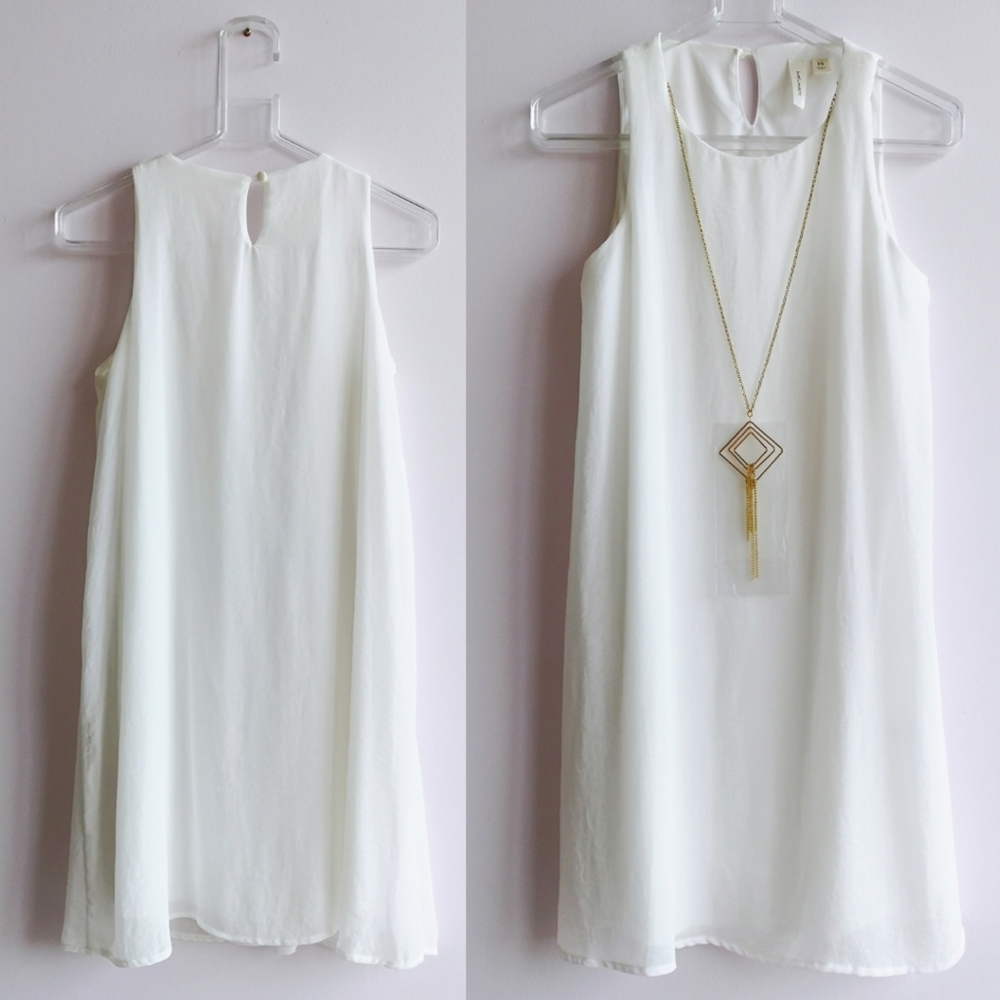 TACERA White Swing Mini Dress